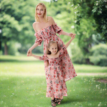 mutter-tochter-kleid-rosa