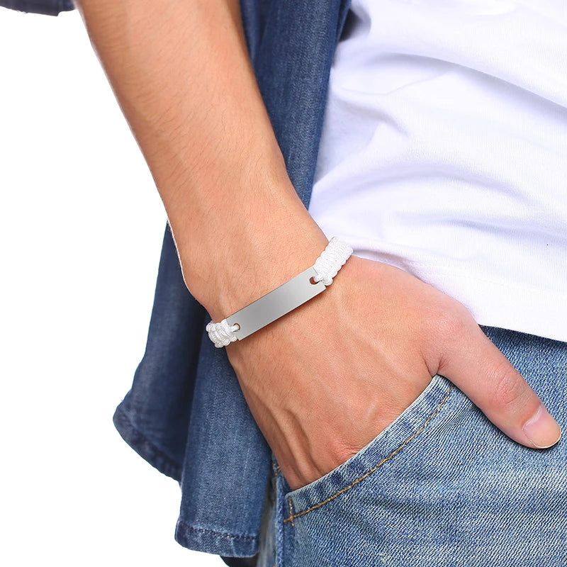 Paar Armband Mit Gravur Leder