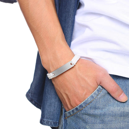 Paar Armband Mit Gravur Leder
