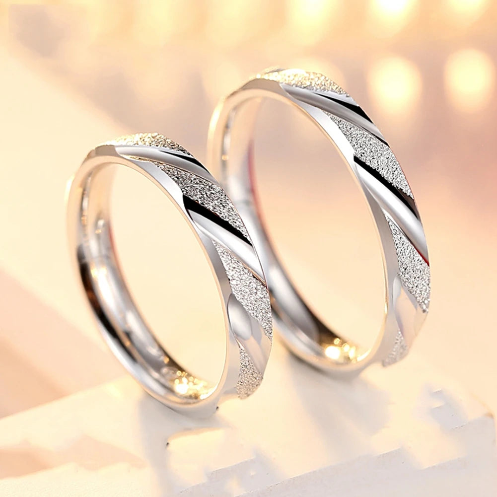 Freundschaftsringe Silber Matt