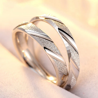 Freundschaftsringe Silber Matt