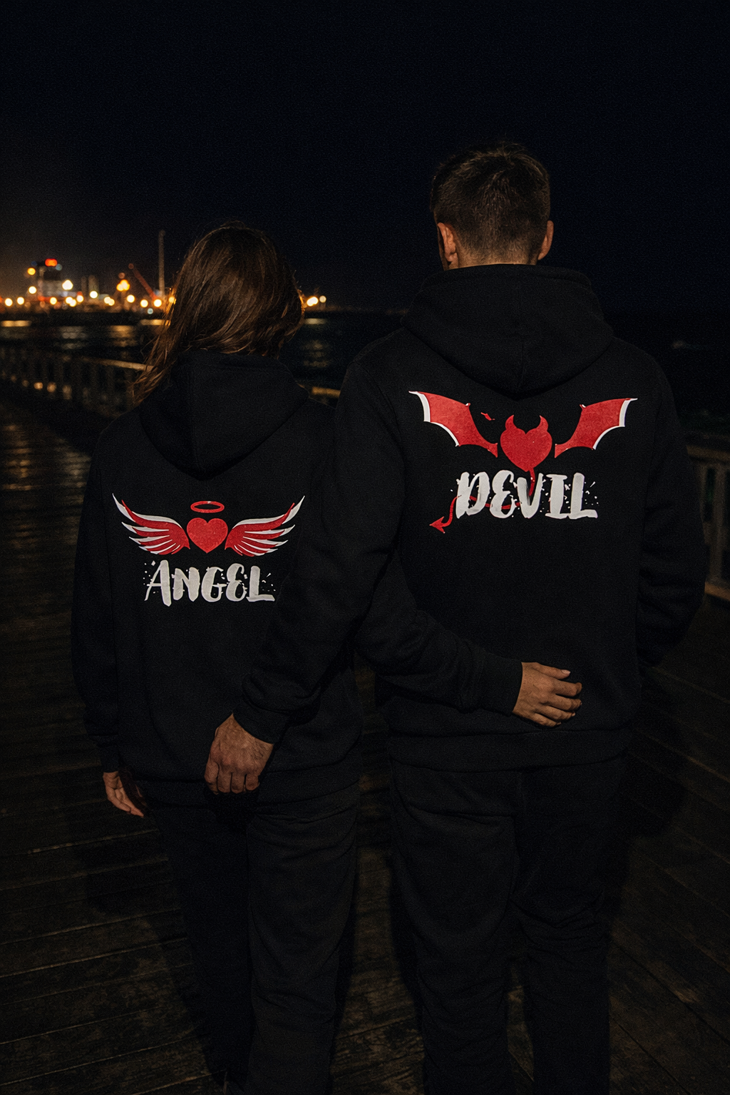 His King Her Queen Hoodies Schriftzug Kaputze
