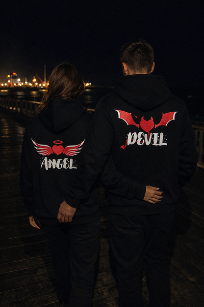 His King Her Queen Hoodies Schriftzug Kaputze