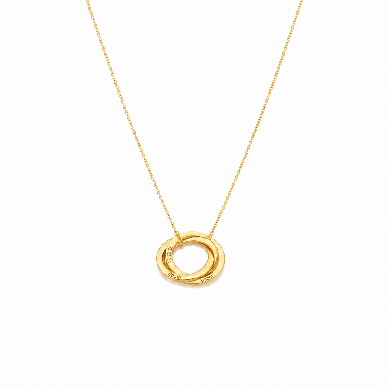 Interlocking Hearts Necklace Sister Gift