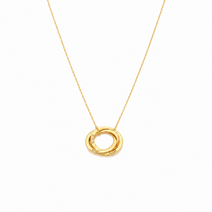 Interlocking Hearts Necklace Sister Gift