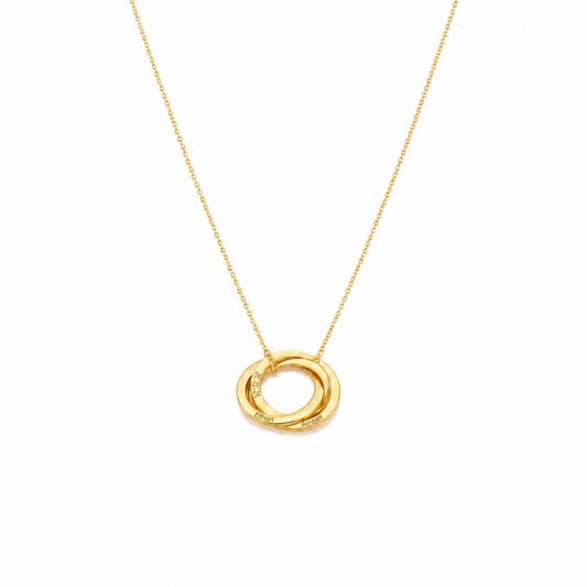 Interlocking Hearts Necklace Sister Gift
