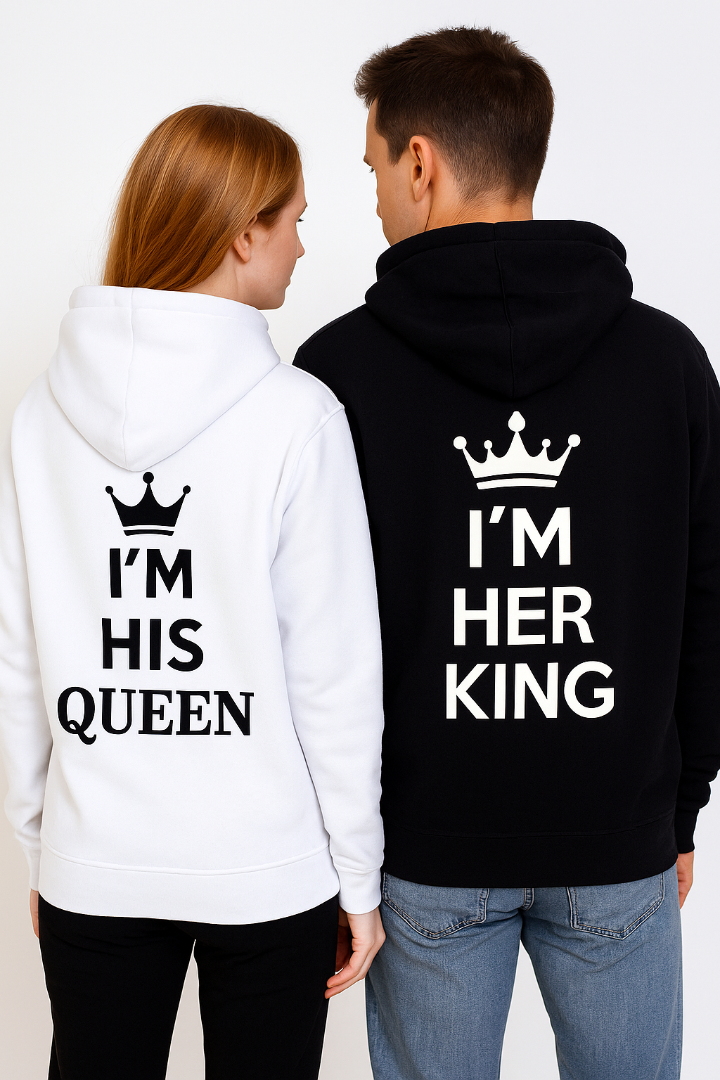 King And Queen Hoodies Plus Size