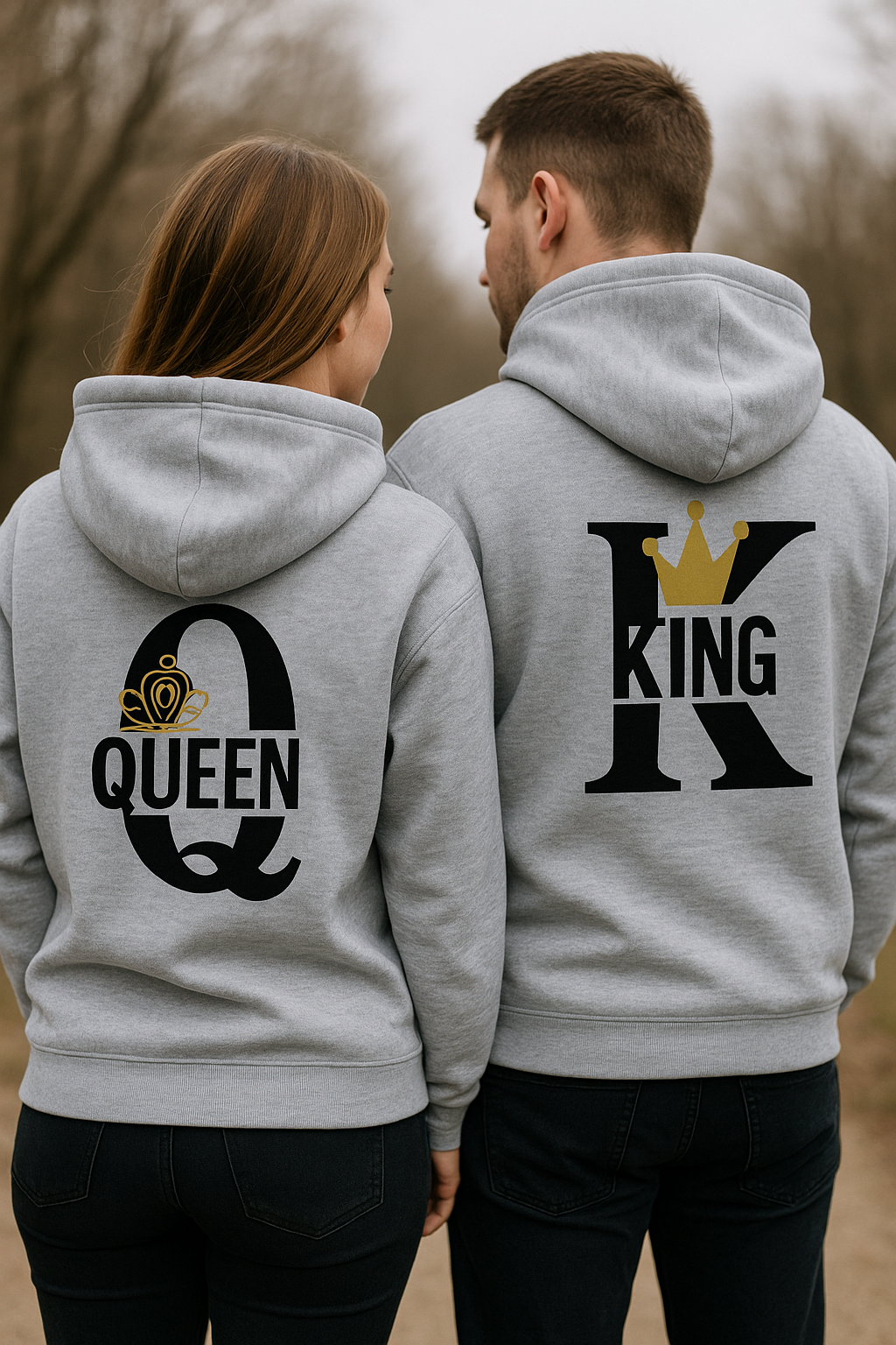 King Queen Hoodie Falsch Rum