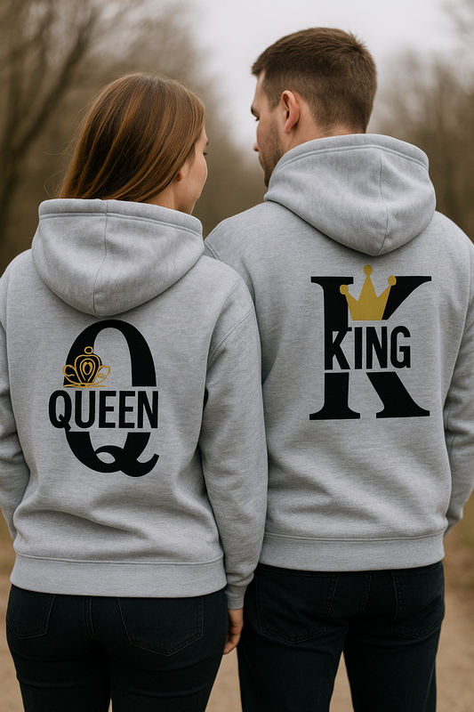King Queen Hoodie Falsch Rum