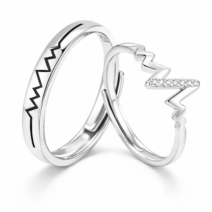 Lover Couple Rings Silver