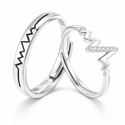 Lover Couple Rings Silver