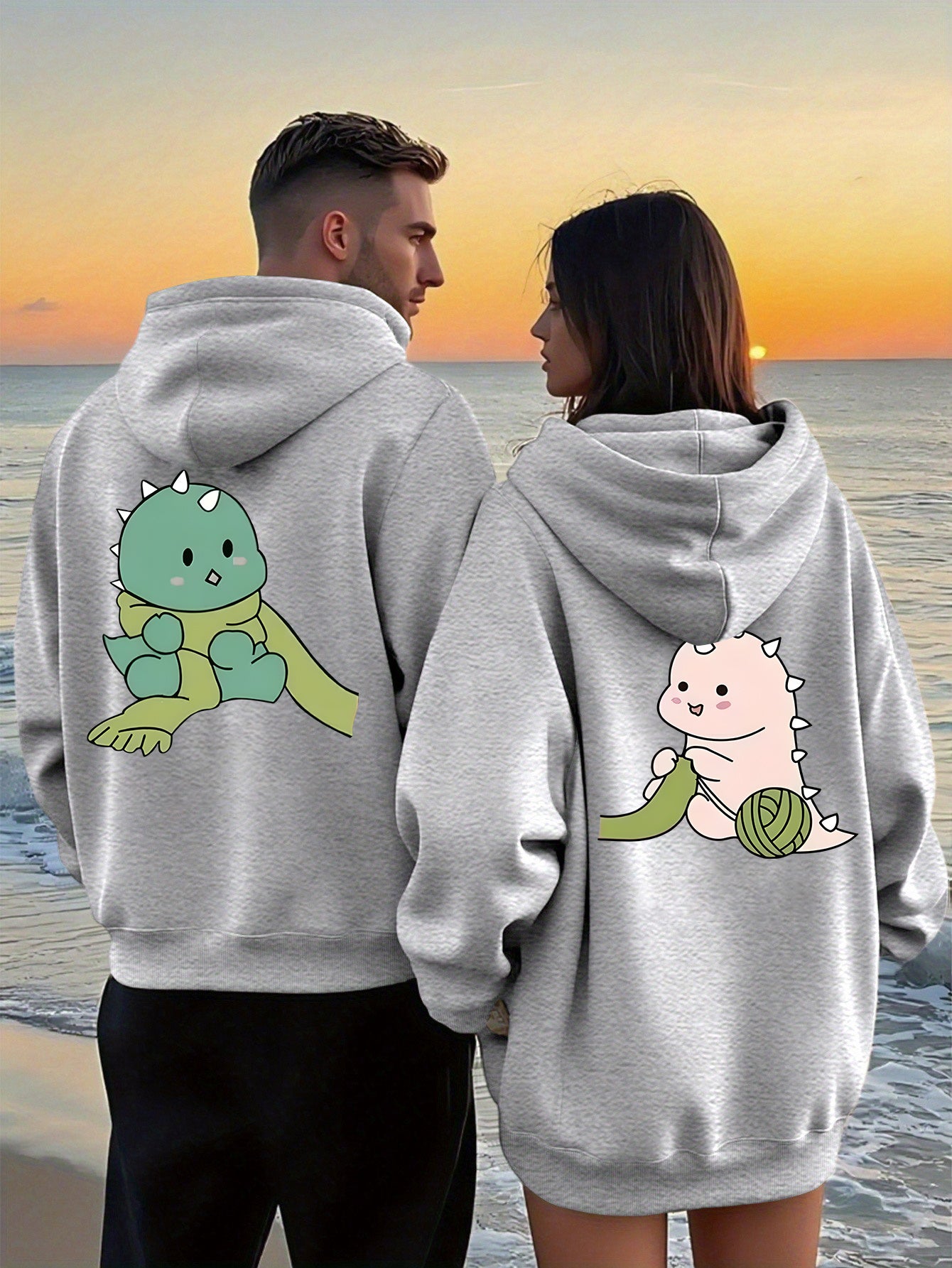 Matching Dino Hoodies