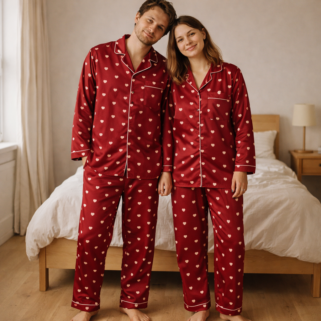 Partner Pyjama für Paare – Matching Pyjamas Couple – Cosy Family