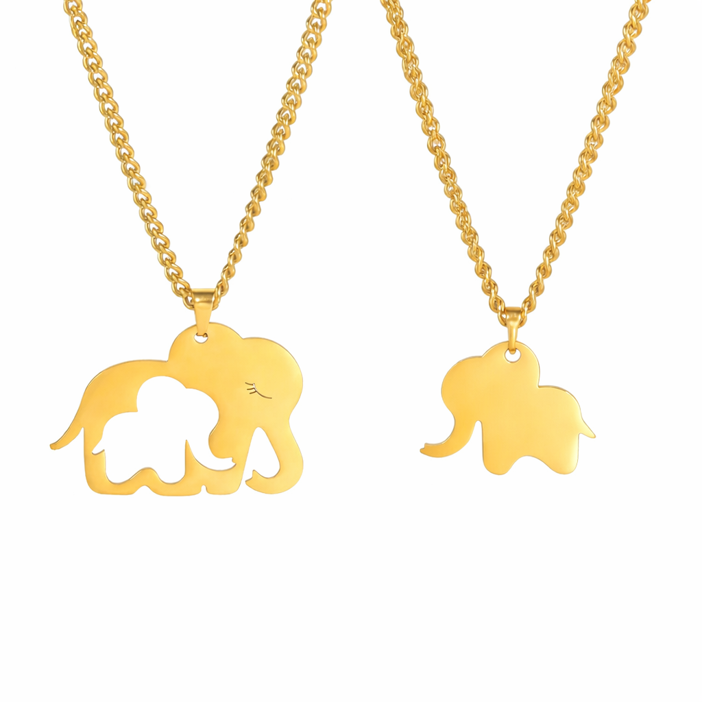 Mother And Daughter Necklace Gold
