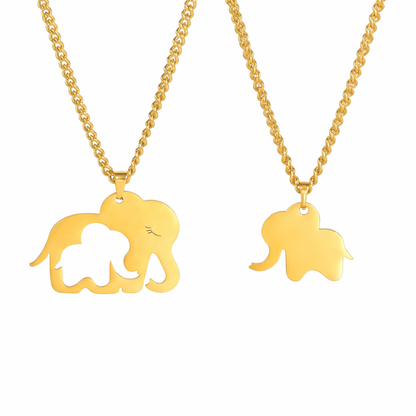 Mother And Daughter Necklace Gold