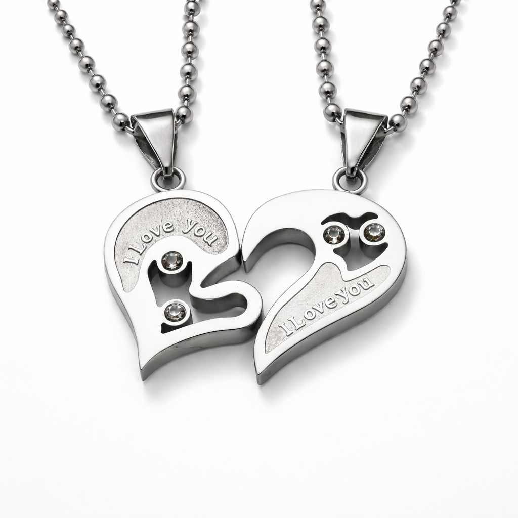 Mother And Daughter Necklace Silver
