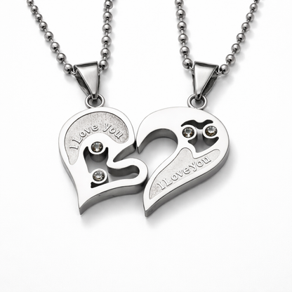 Mother And Daughter Necklace Silver