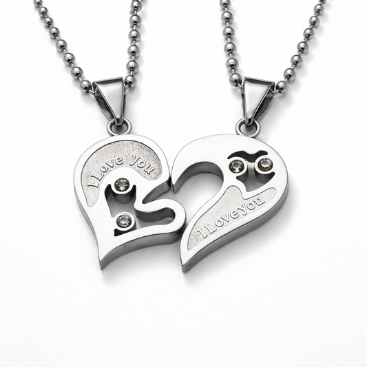 Mother And Daughter Necklace Silver