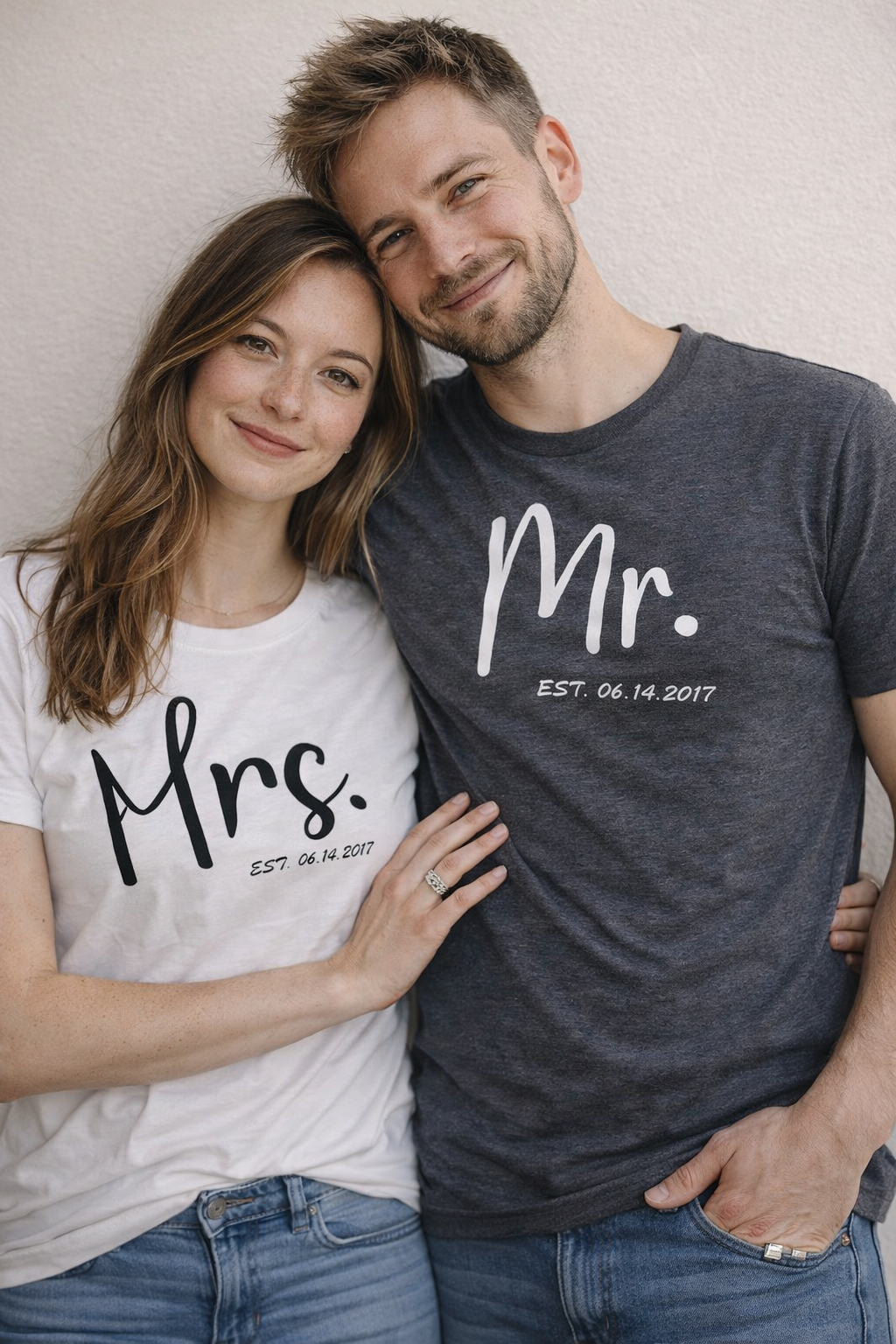 Mr & Mrs T Shirts Personalised