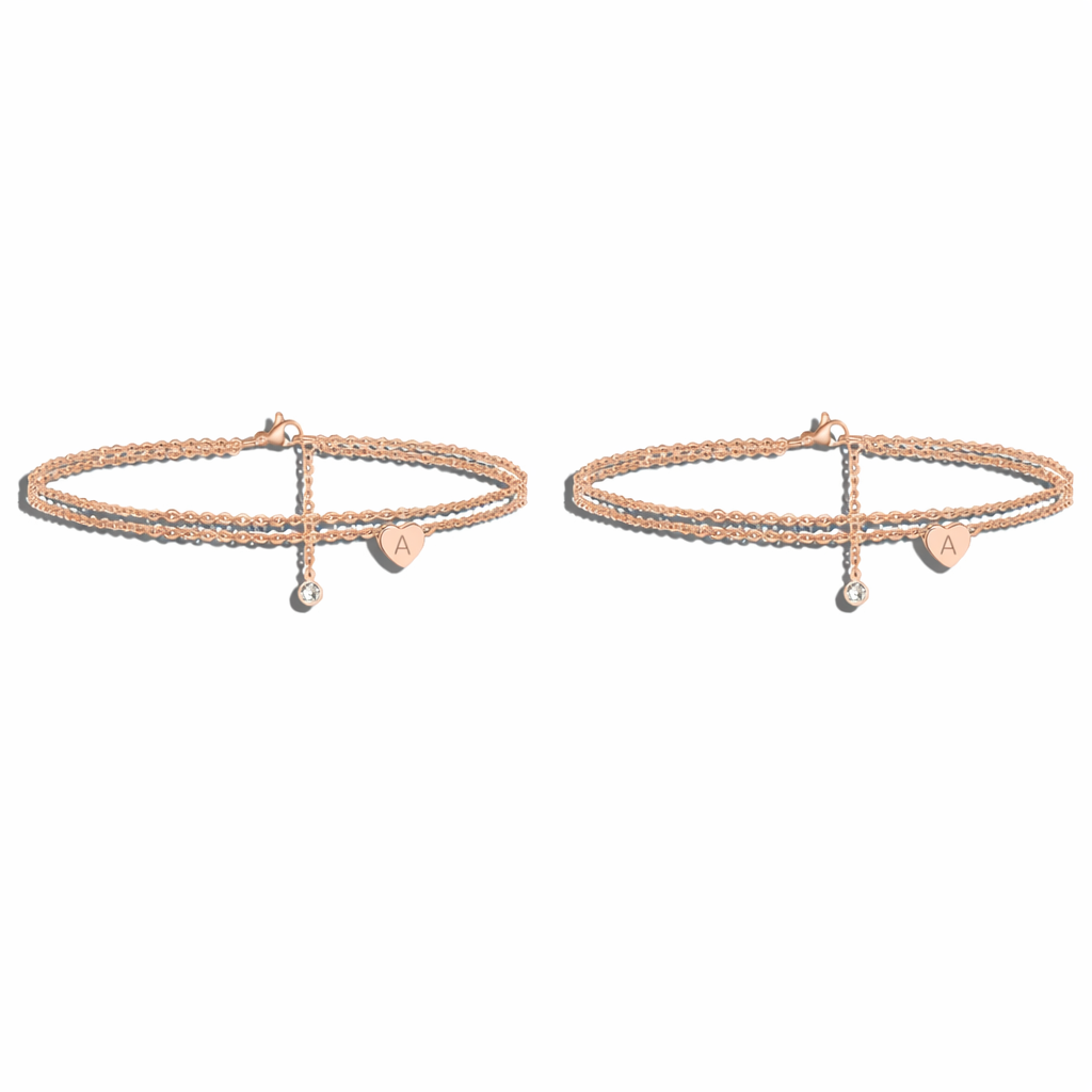 Mutter Tochter Armband Rosegold