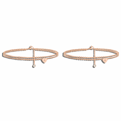 Mutter Tochter Armband Rosegold