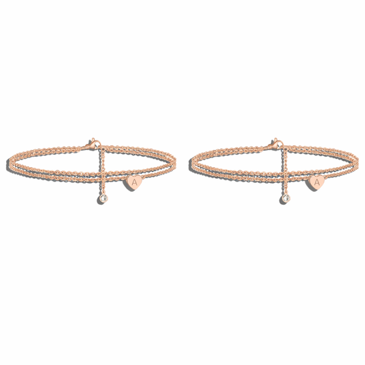 Mutter Tochter Armband Rosegold