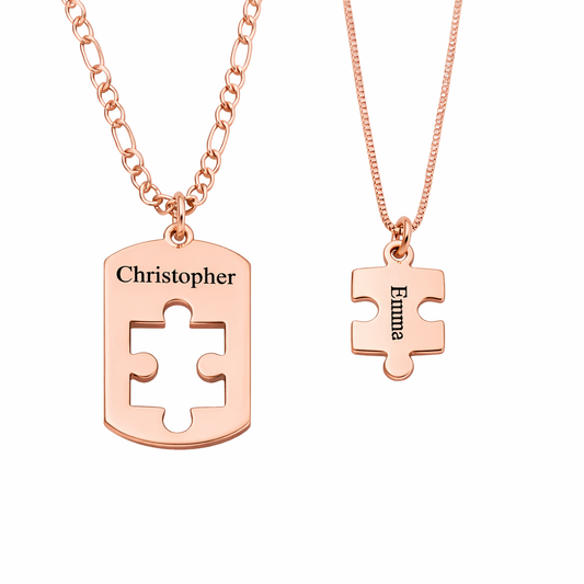 Mutter Tochter Kette Rosegold