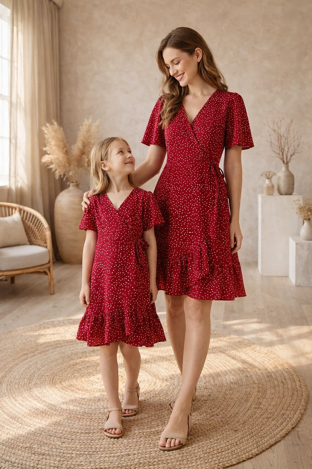 Mutter Tochter Outfit Fotoshooting