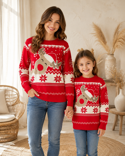 Mama Tochter Pullover Schneeflocke