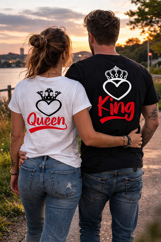 Pärchen T Shirt King Queen