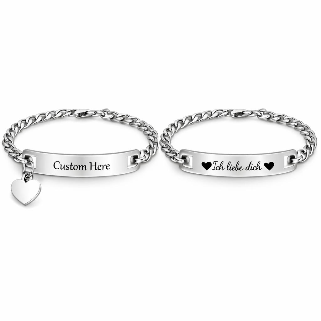 Paar Armbänder Echt Silber