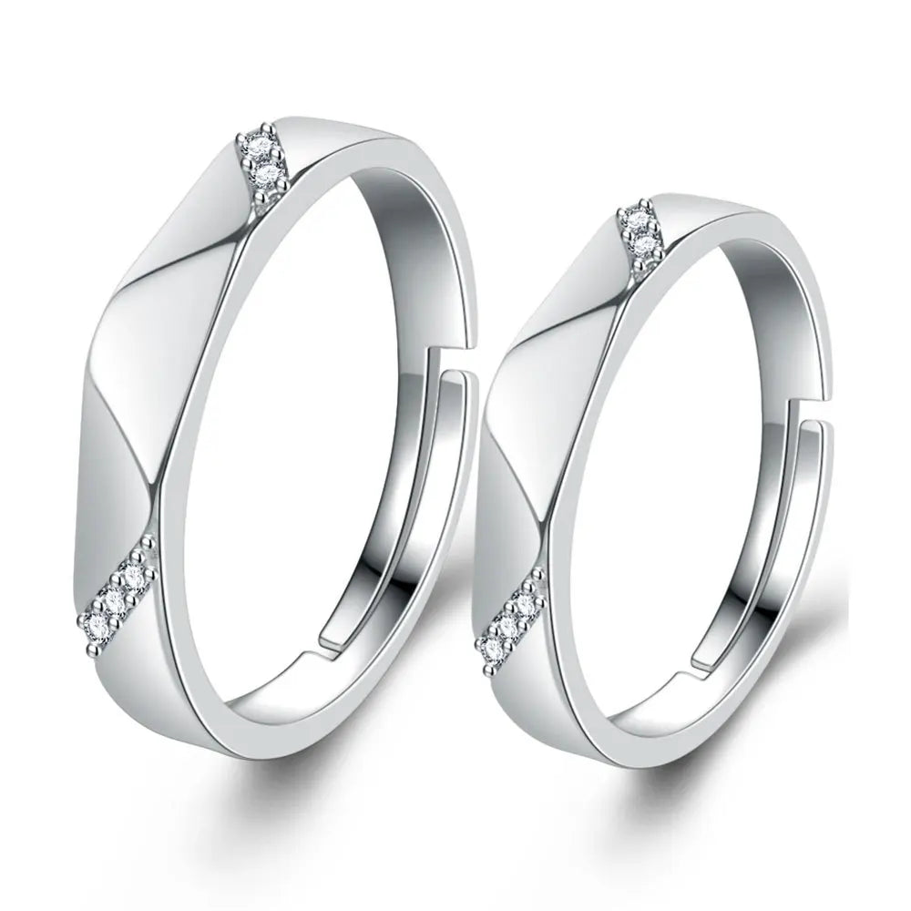 Paar Ringe Weißgold