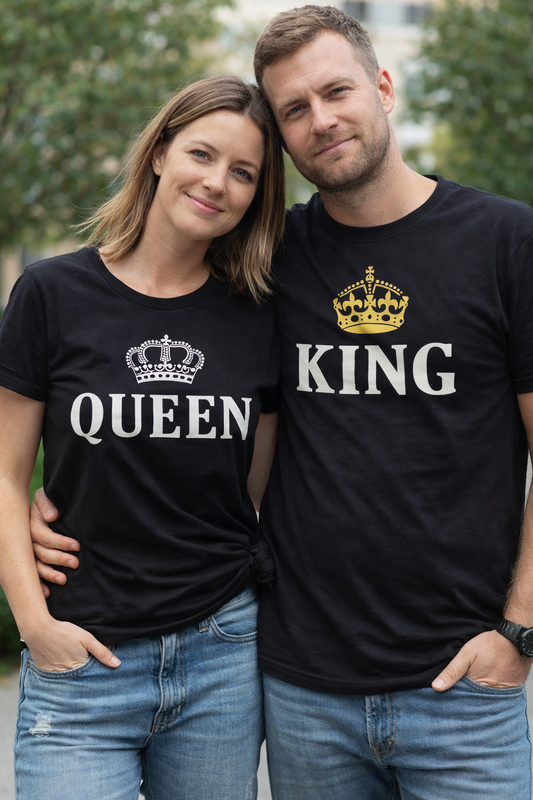 Paar T Shirts King Queen