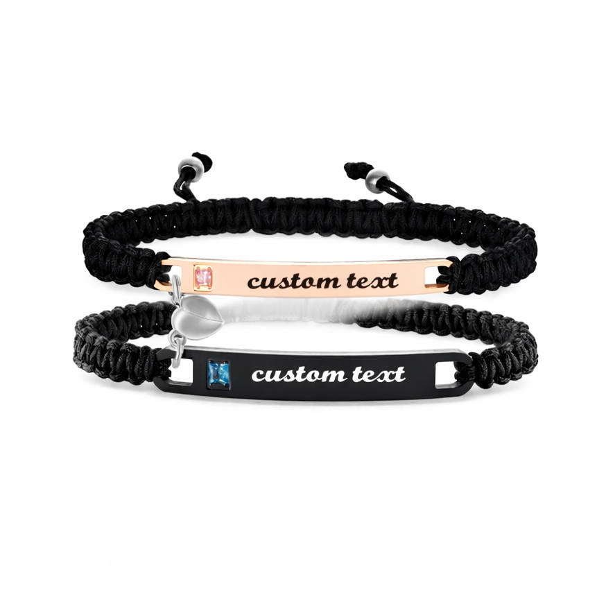 Pärchen Armband Leder Mit Gravur