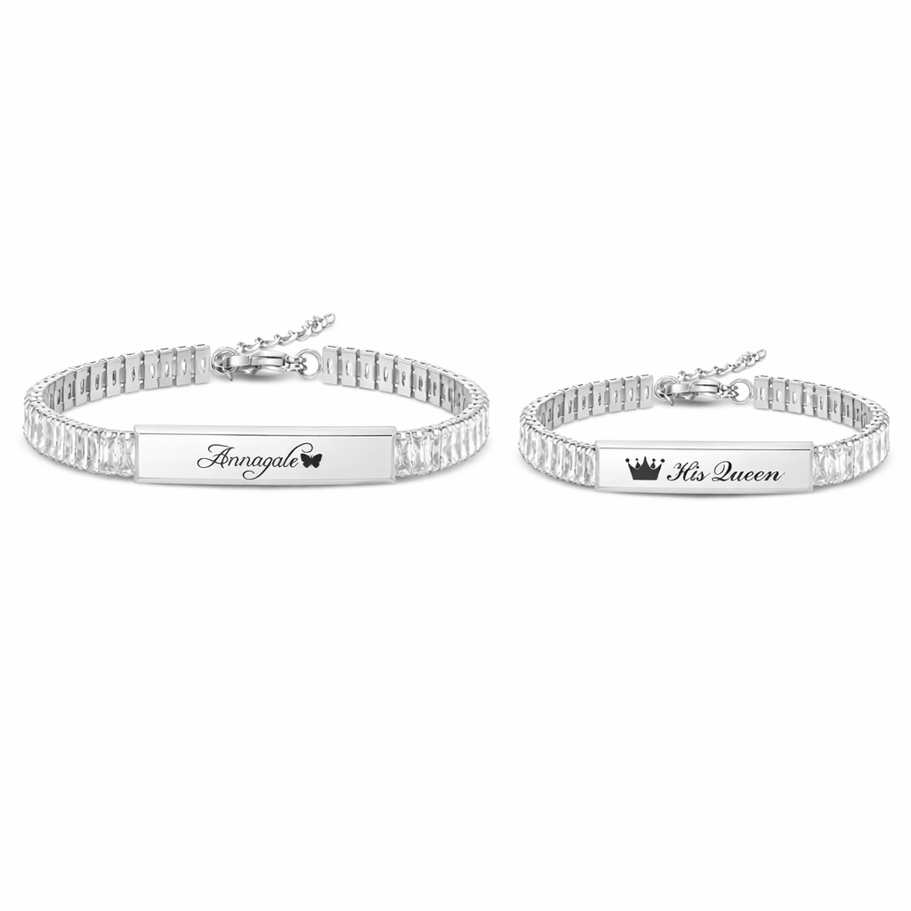 Pärchen Armband Mit Gravur Silber