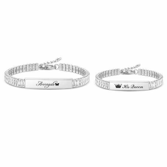 Pärchen Armband Mit Gravur Silber