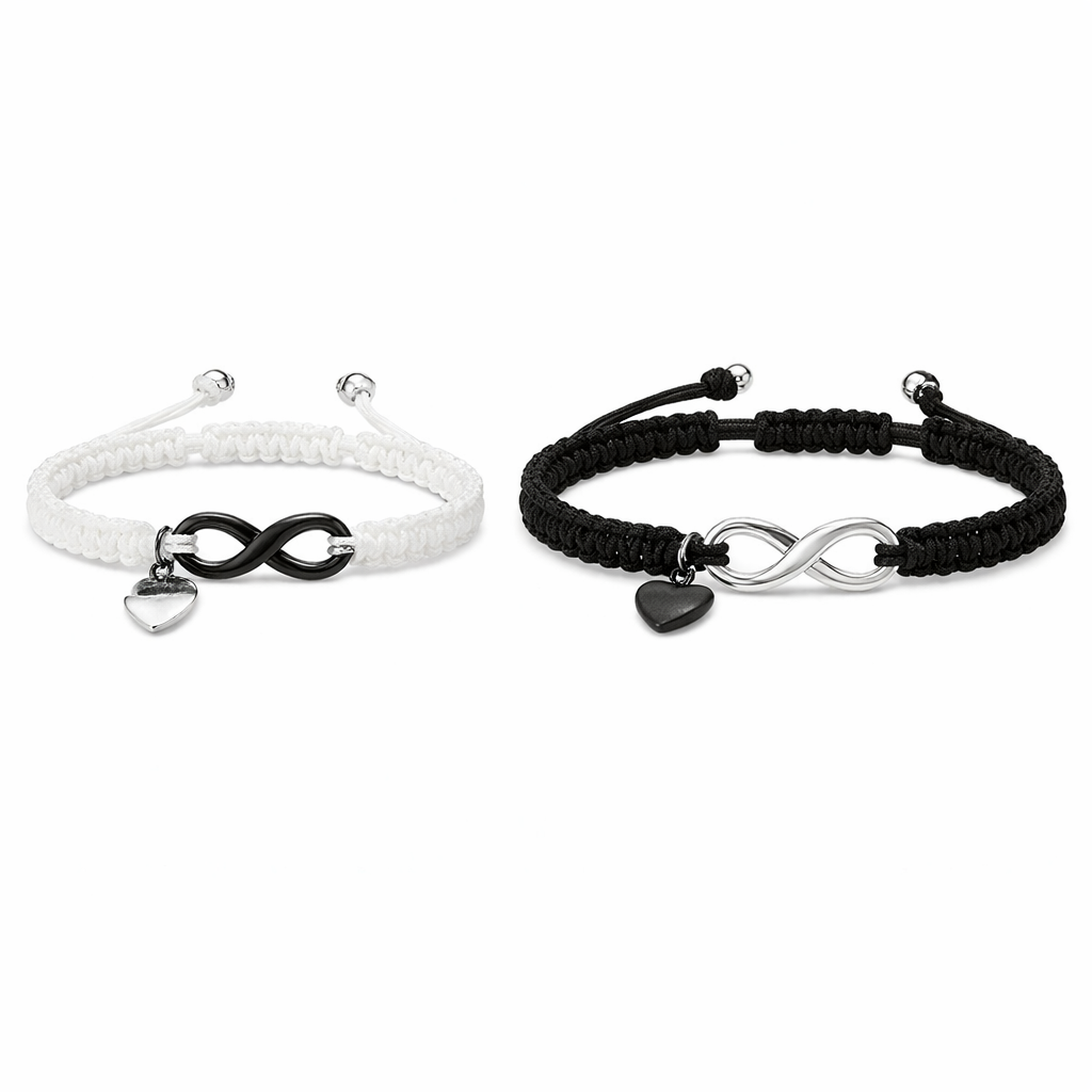 Pärchen Armband Schwarz Weiß