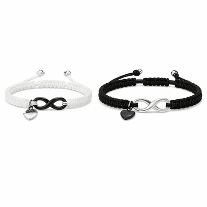 Pärchen Armband Schwarz Weiß