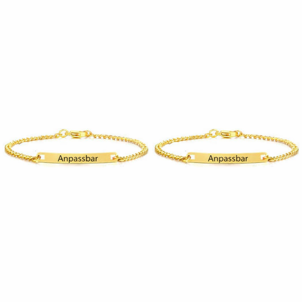 Pärchen Armbänder Mit Gravur Gold