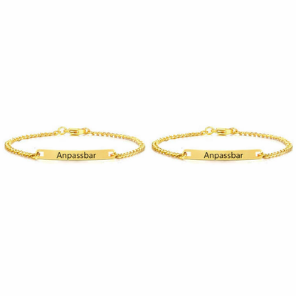 Pärchen Armbänder Mit Gravur Gold