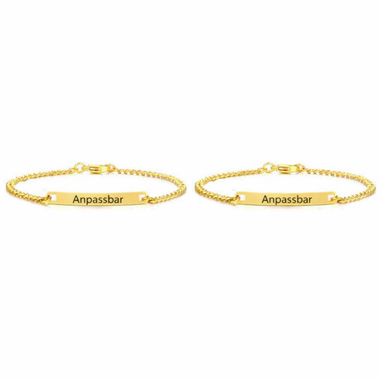 Pärchen Armbänder Mit Gravur Gold
