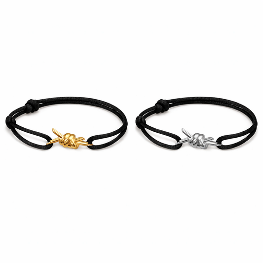 Partner Armband Leder Schwarz