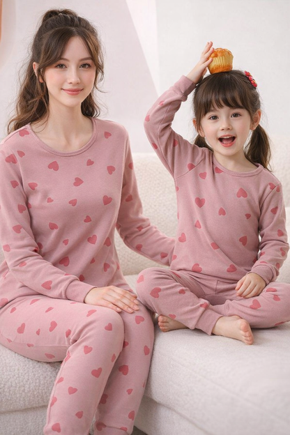 partnerlook-mutter-tochter-schlafanzug