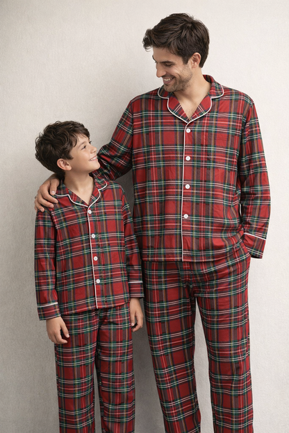 Partnerlook Vater Sohn Schlafanzug