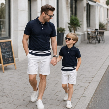 Polo Shirt Vater Sohn