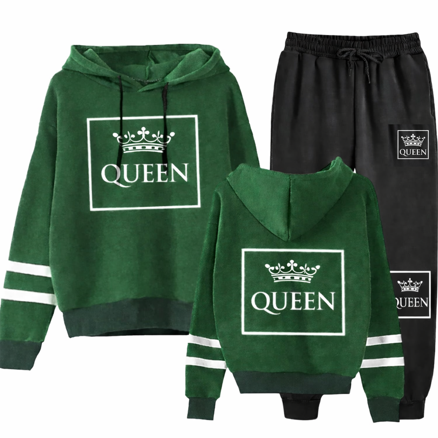 Pulli King Und Queen Dunkel Grün