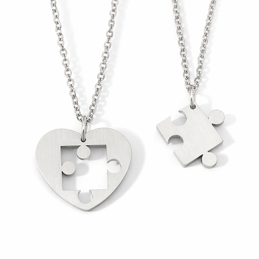 Puzzle Necklace For Couples