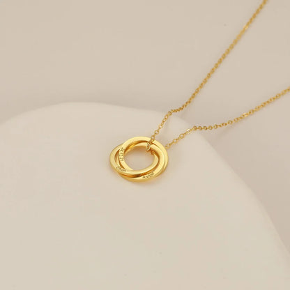 Interlocking Hearts Necklace Sister Gift - Ansicht 2