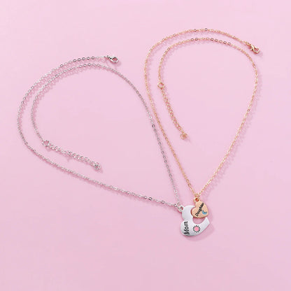 Mutter Tochter Kette Rosegold