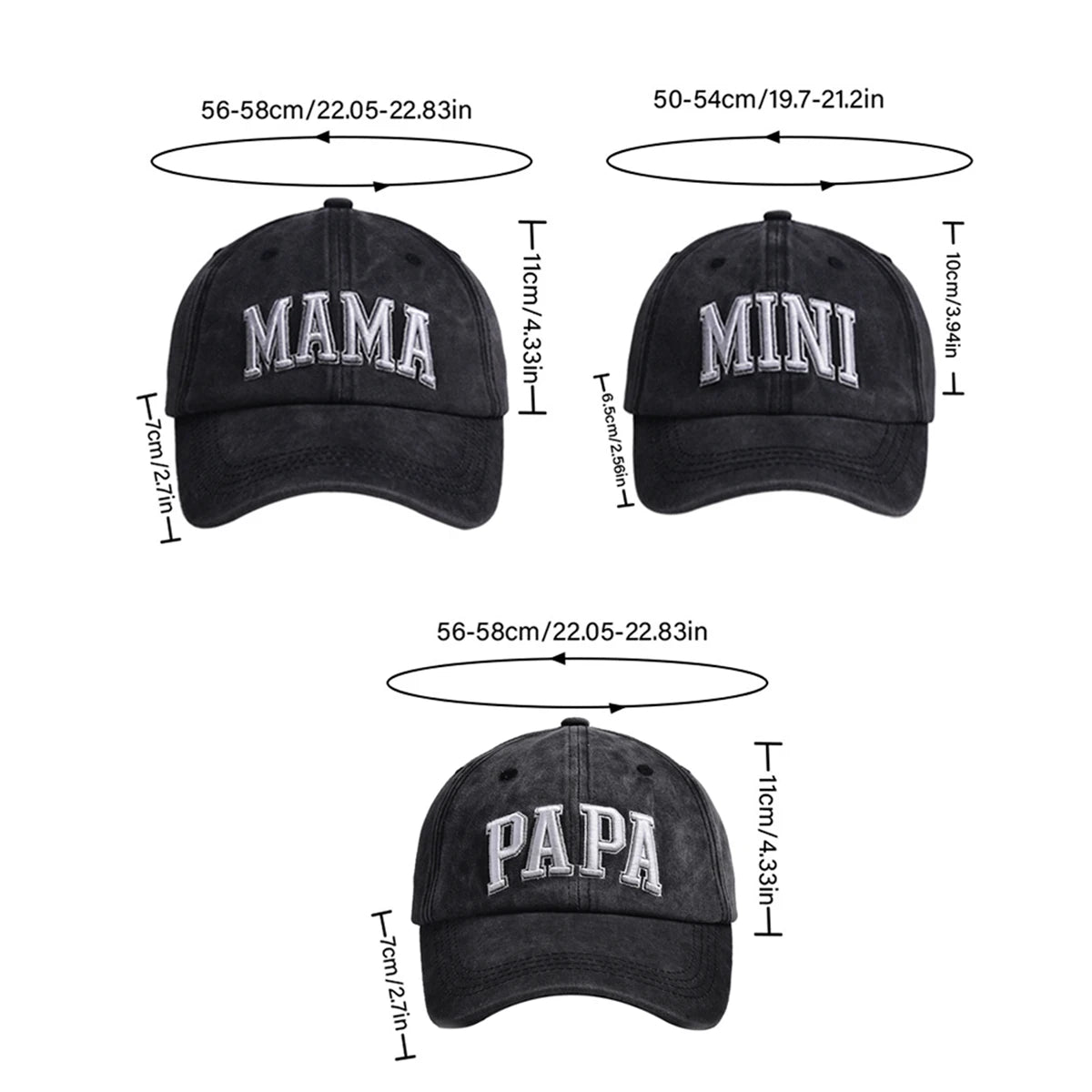 Vater-Sohn-Kappe Mini Verwaschen